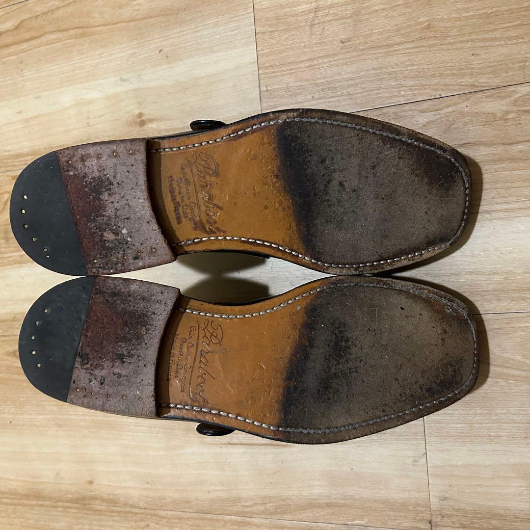 【美品】【Paraboot】シングルモンクストラップ　ブラック