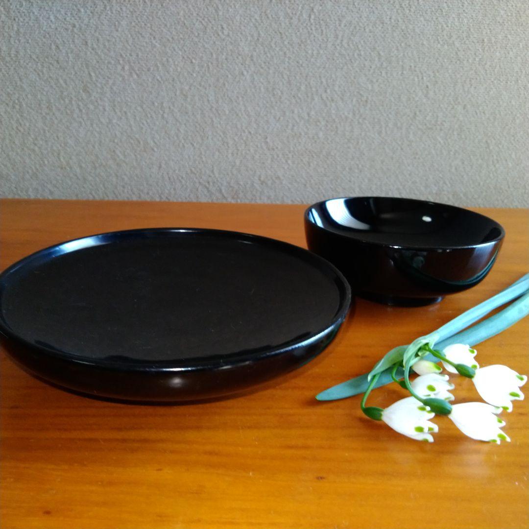 ☘ 明治時代 輪島塗 本漆 天然木 【 飯碗 太平碗 汁椀 小皿】一揃