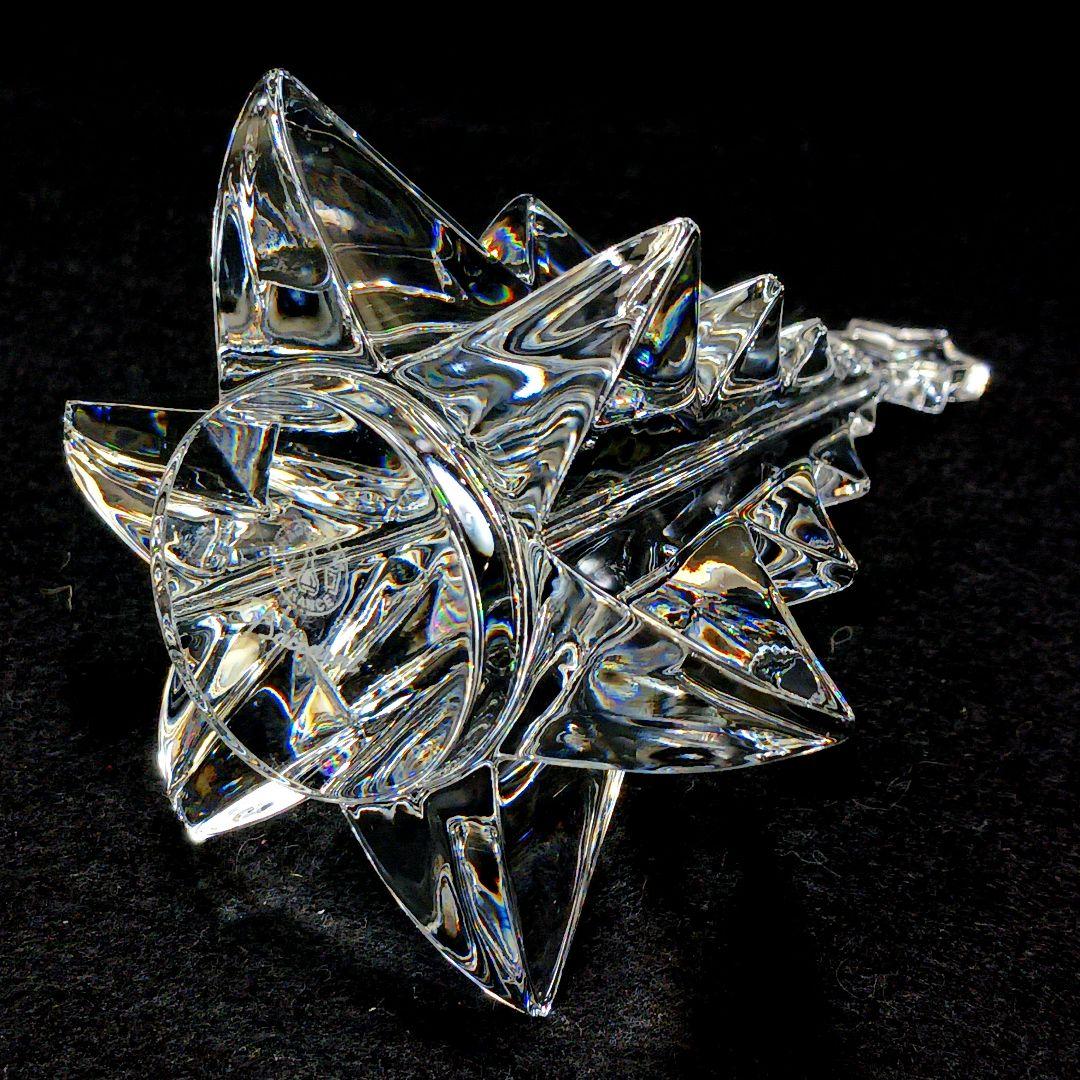 Y2799-2 バカラ クリスマスオーナメント ツリー 置物 高さ13.5㎝