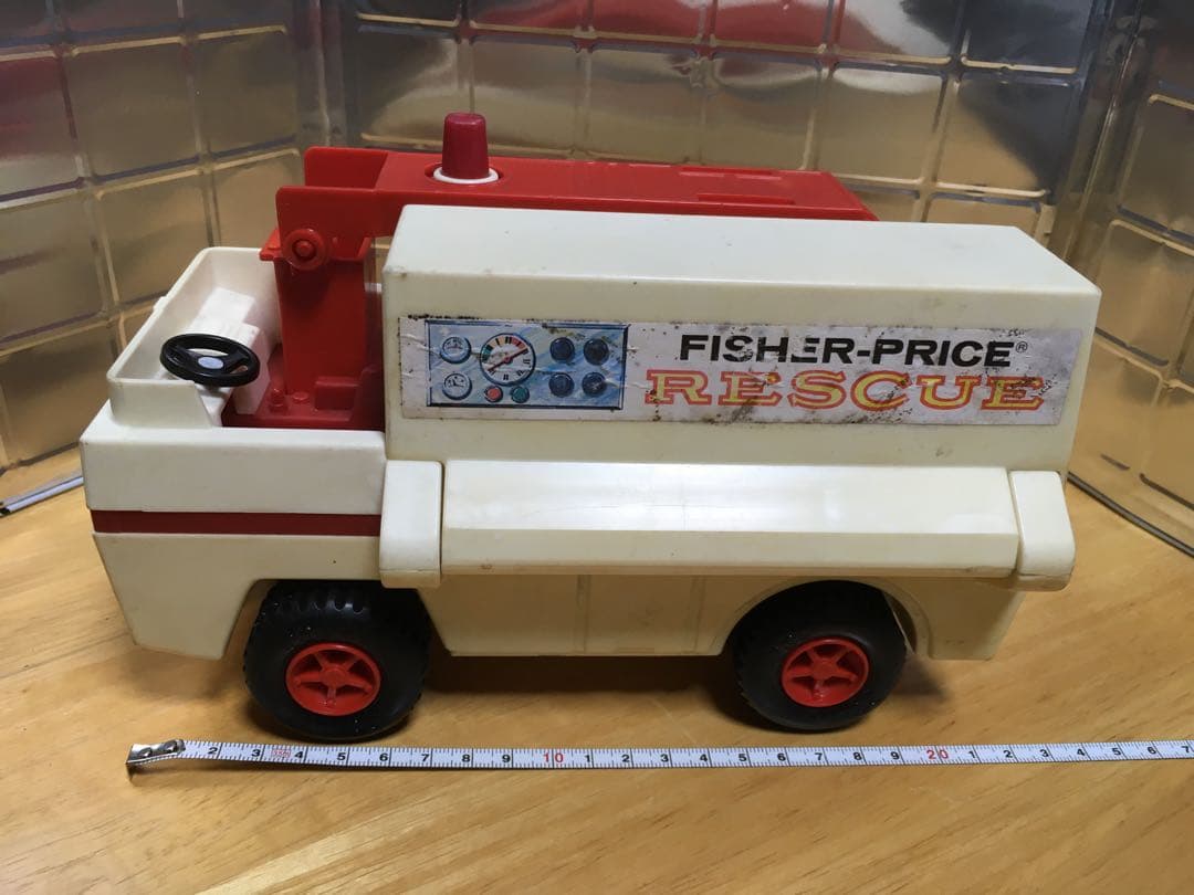【希少品】Fisher-Price RESCUE 消防車 1974年製おもちゃ