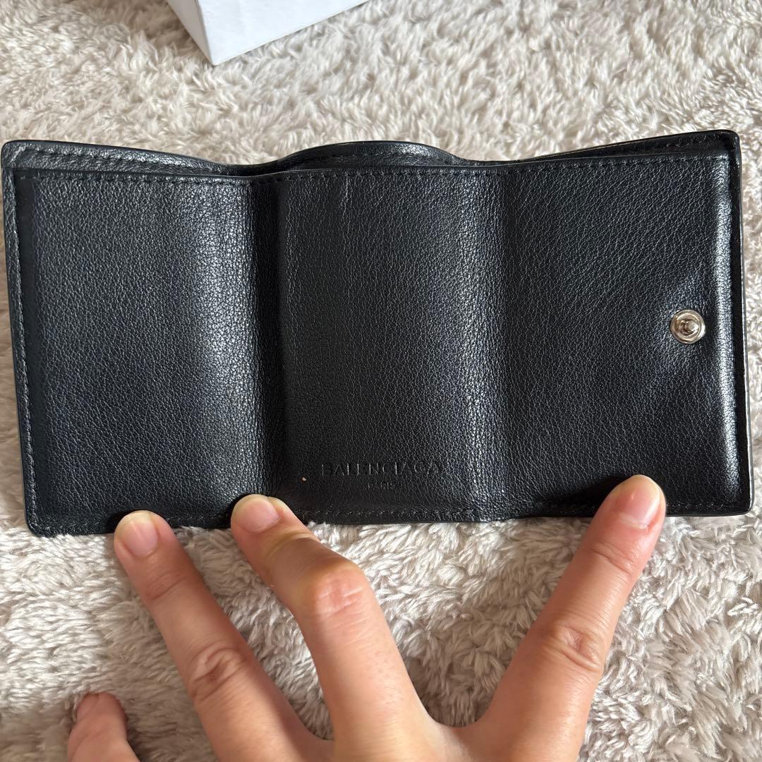 BALENCIAGA バレンシアガ ペーパーミニウォレット　ブラック