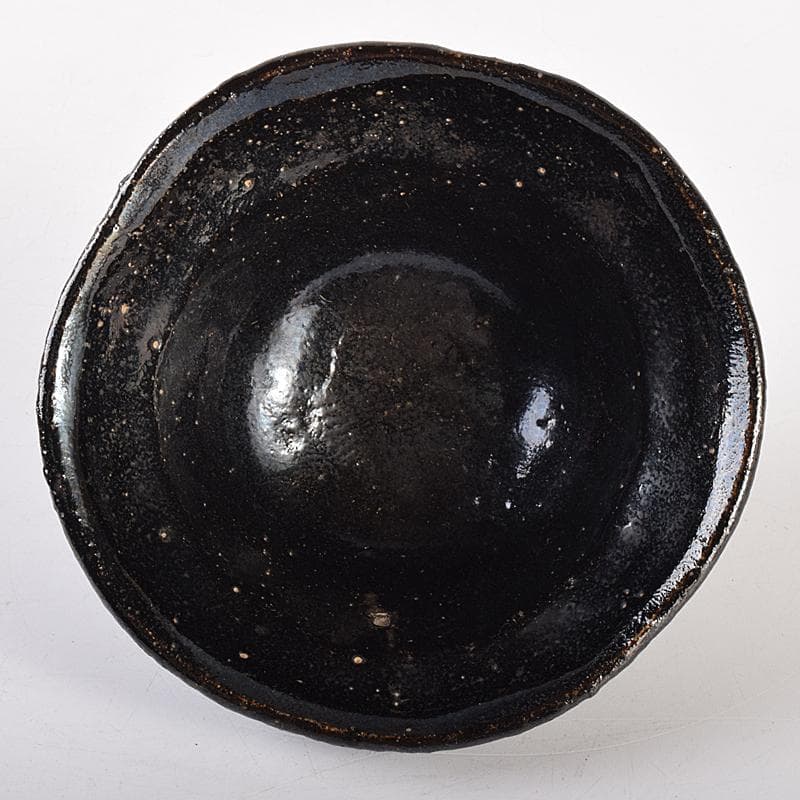 茶道具　十一代楽吉左衛門　慶入造　黒楽茶碗　夏茶碗　時代箱付　D　R7856