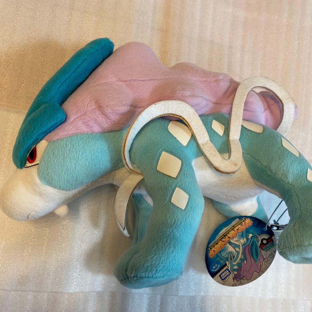 タグ付き　TAKARATOMY スイクン ぬいぐるみ