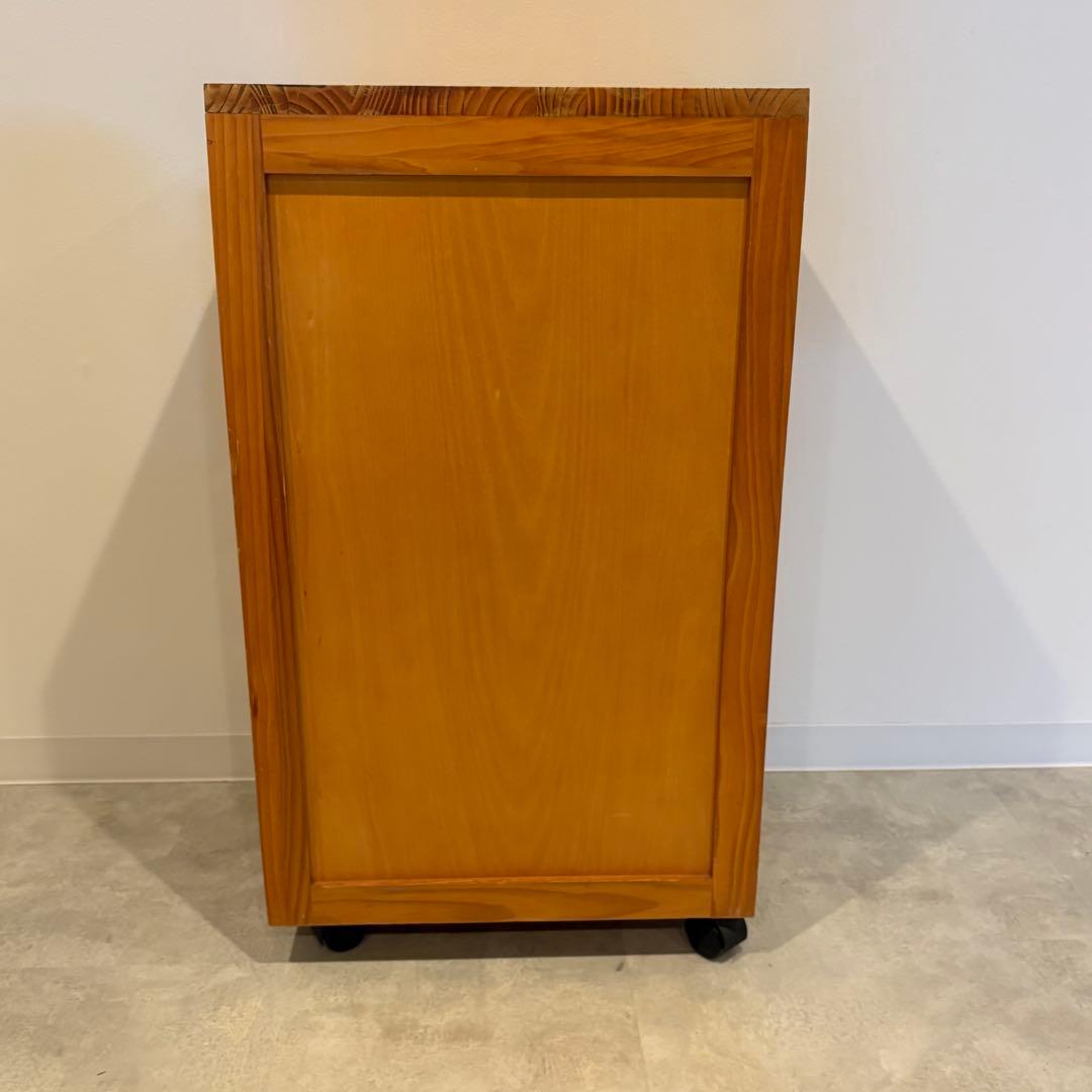 チェスト　８段　キャビネット　ワゴン　キャスター付き　書類入れ　木製　レトロ