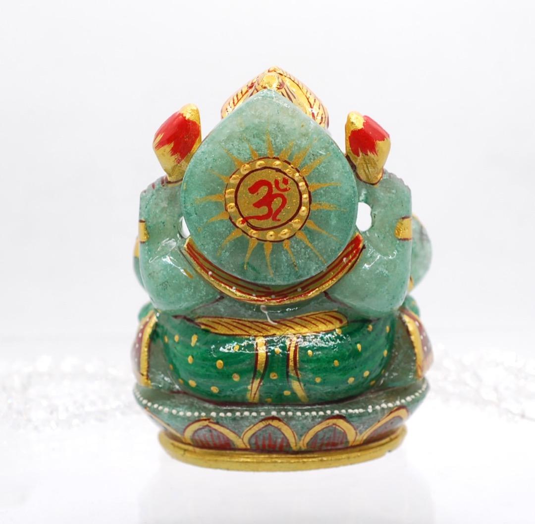 鼻がクルクルしたお鼻のグリーンガネーシャ神様