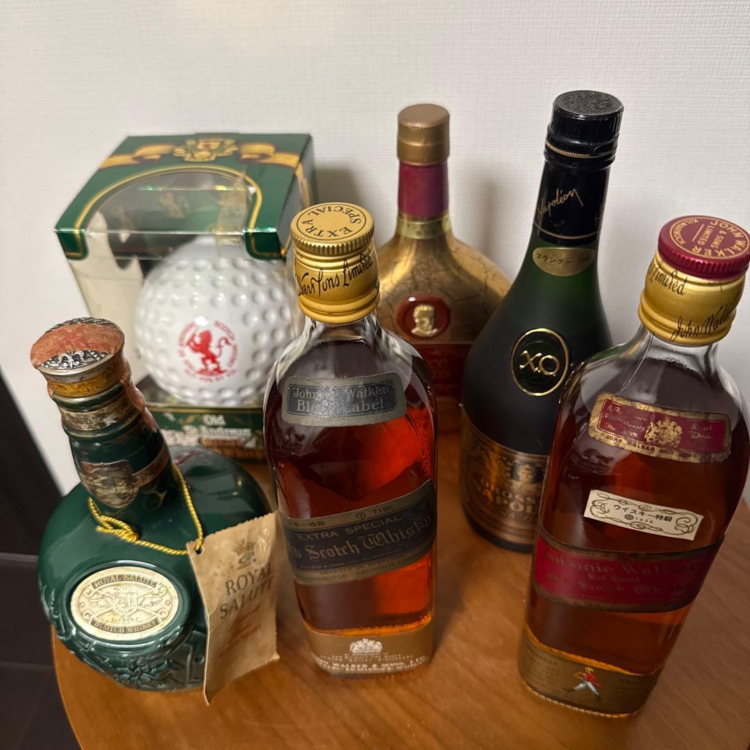 【古酒6本セット】ロイヤルサルート21年 ジョニーウォーカー黒/赤 特級 他