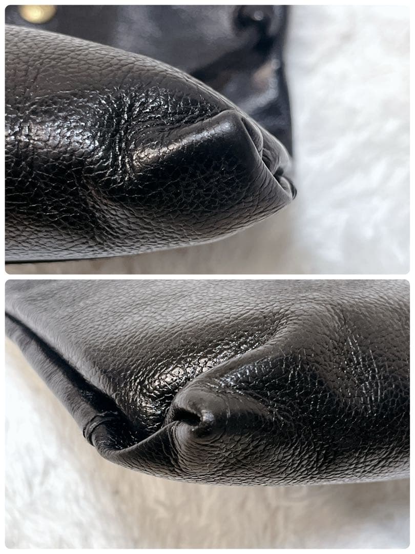 美品✨現行タグ イルビゾンテ クロスボディ バッグ サコッシュ レザー ブラック