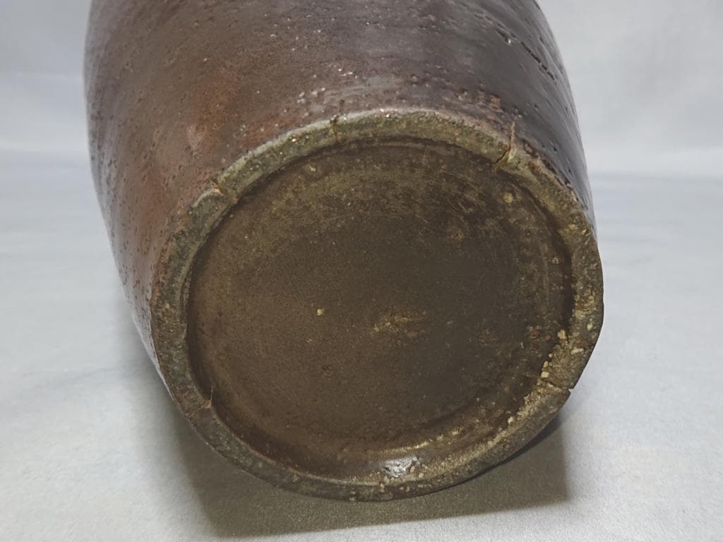 旧家蔵出し　高麗期　　黒高麗　四耳壺