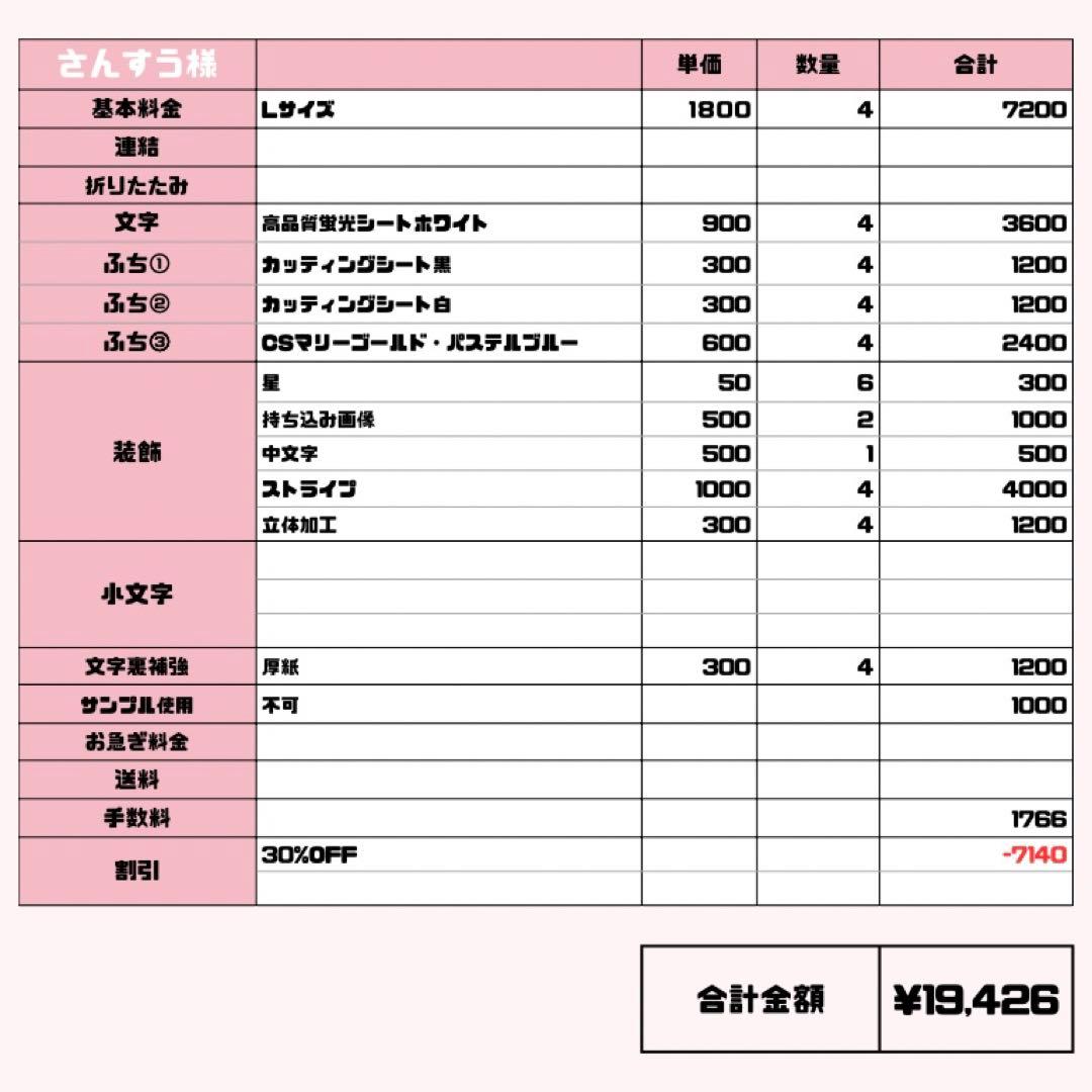 さんすう【12/25発】うちわ文字 連結 文字パネル 団扇屋さん オーダー