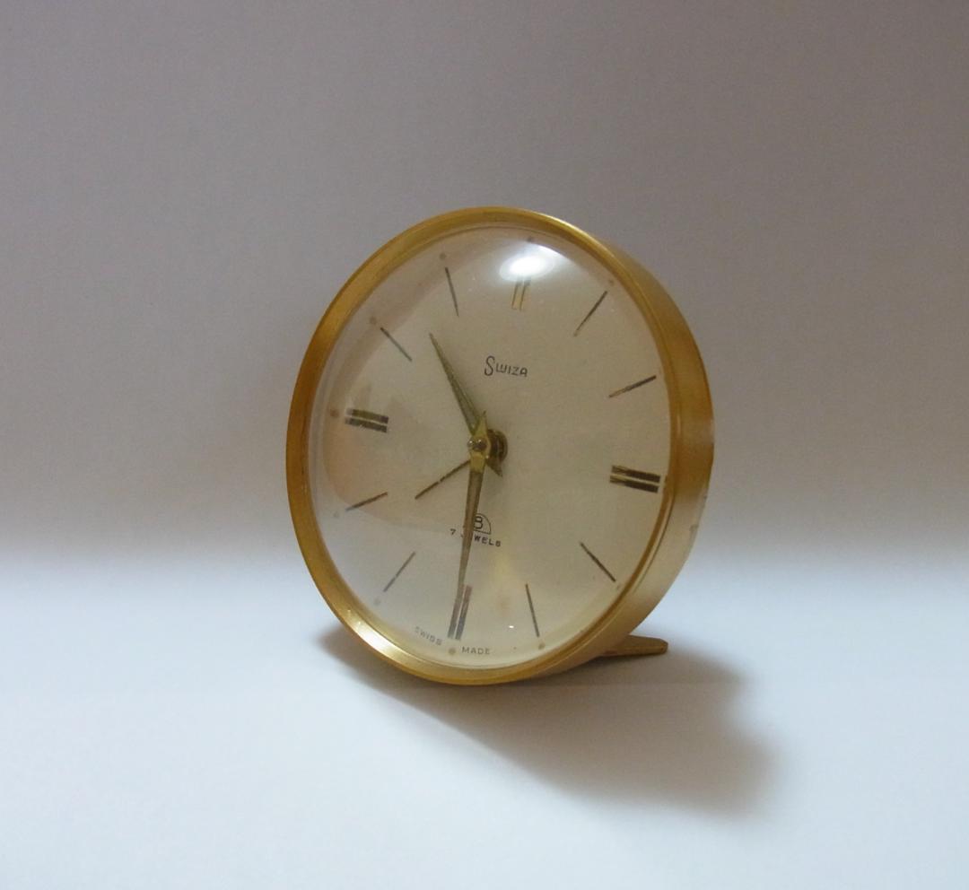 スイス製 機械式時計　置時計　SWIZA　稼動品（出品1）