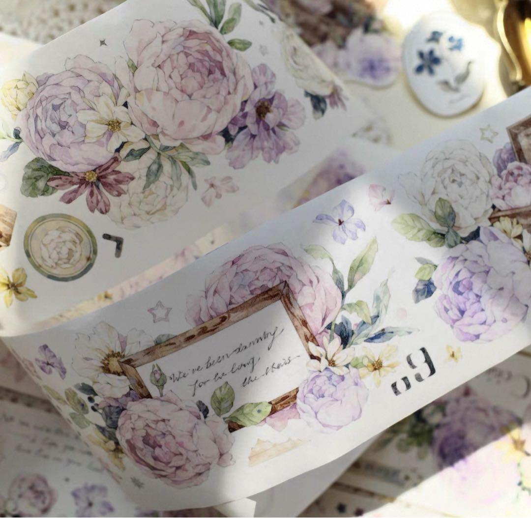 【新品未開封】海外マステ　12本　まとめ売り　花系　マスキングテープ