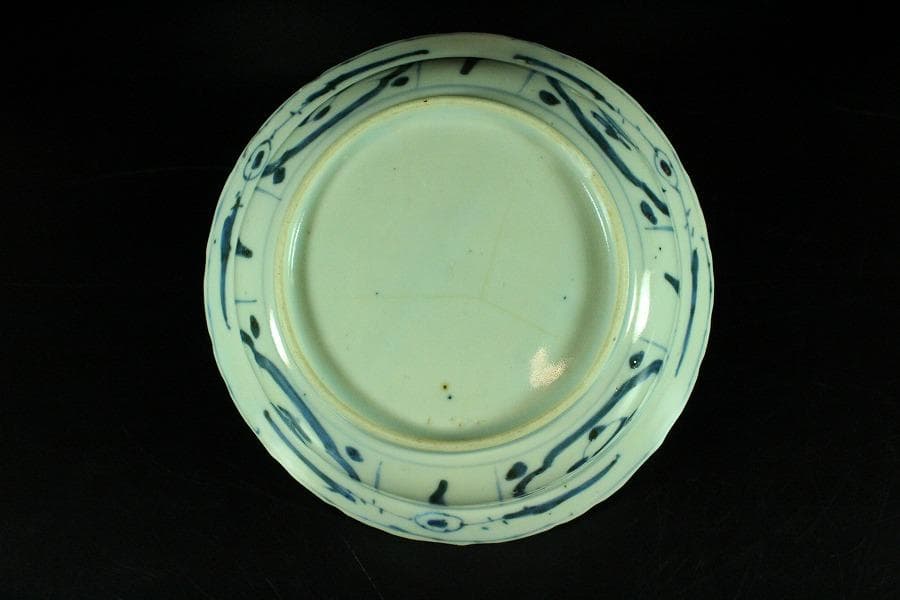 中国美術 芙蓉手 皿 φ15cm(K-XA717)