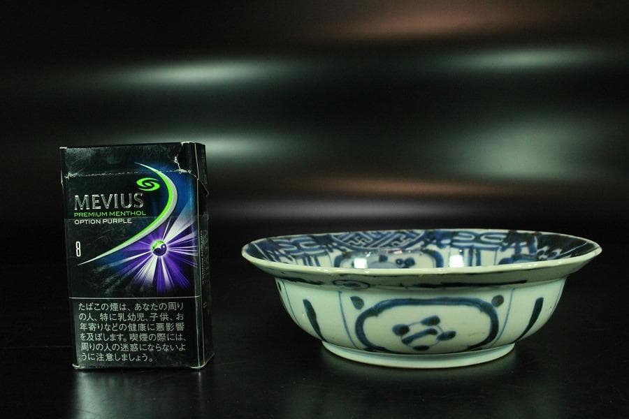 中国美術 芙蓉手 皿 φ15cm(K-XA717)