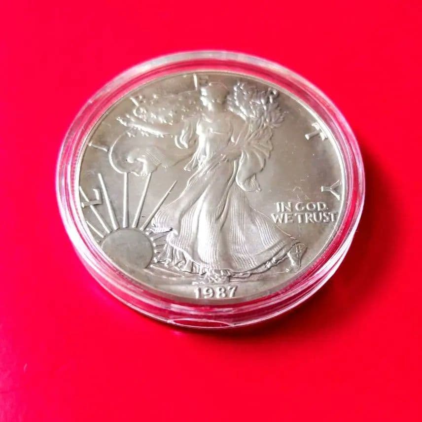 1987年アメリカイーグル銀貨1オンスカプセルケース入