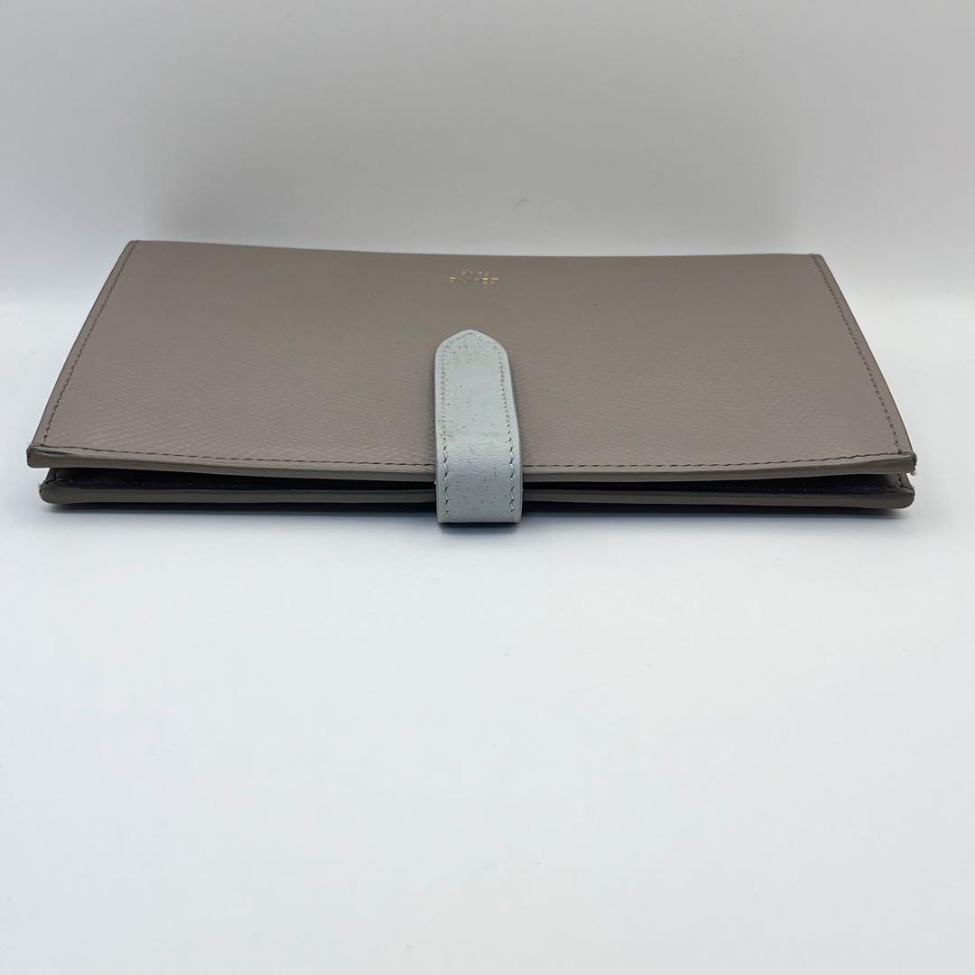 CELINE セリーヌ レザー ストラップ ラージ ウォレット グレージュ