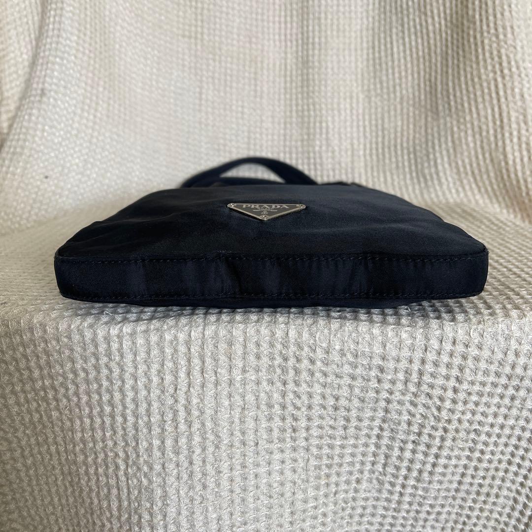 ◇ 良品 PRADAプラダ ショルダーバッグ サコッシュ ナイロン ブラック ◇