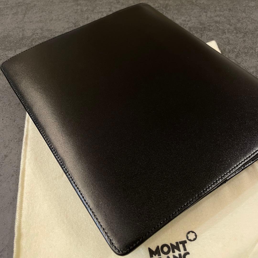 【新品未使用】Montblanc モンブランノートブックレザーブラック