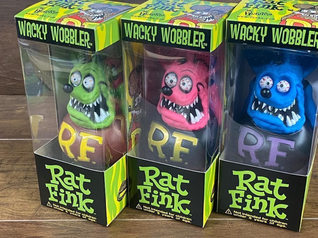 ラットフィンク　ボビングヘッド 　単色　3体セット