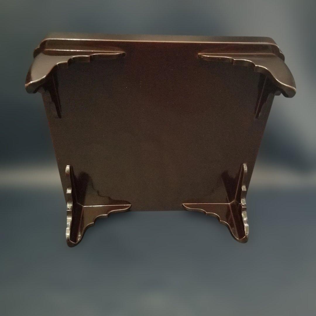 能登輪島塗　時代漆塗 膳 黒地 萩金蒔絵金　漆器　お膳　2客