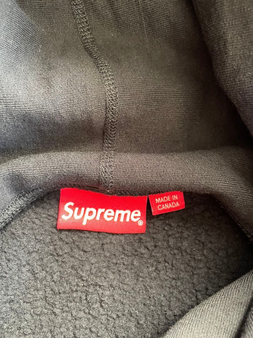 Supreme ボックスロゴ　フーディ　ブラック サイズS