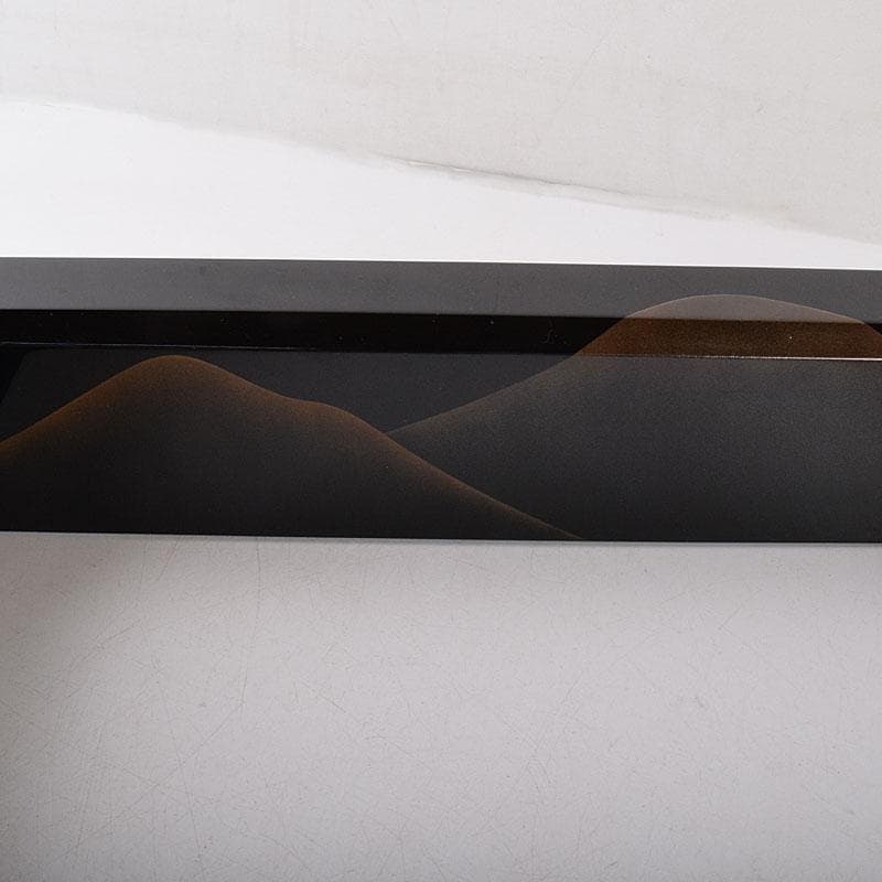 茶道具　中村恭蔵作　遠山蒔絵　炉縁　共箱　C　8117C