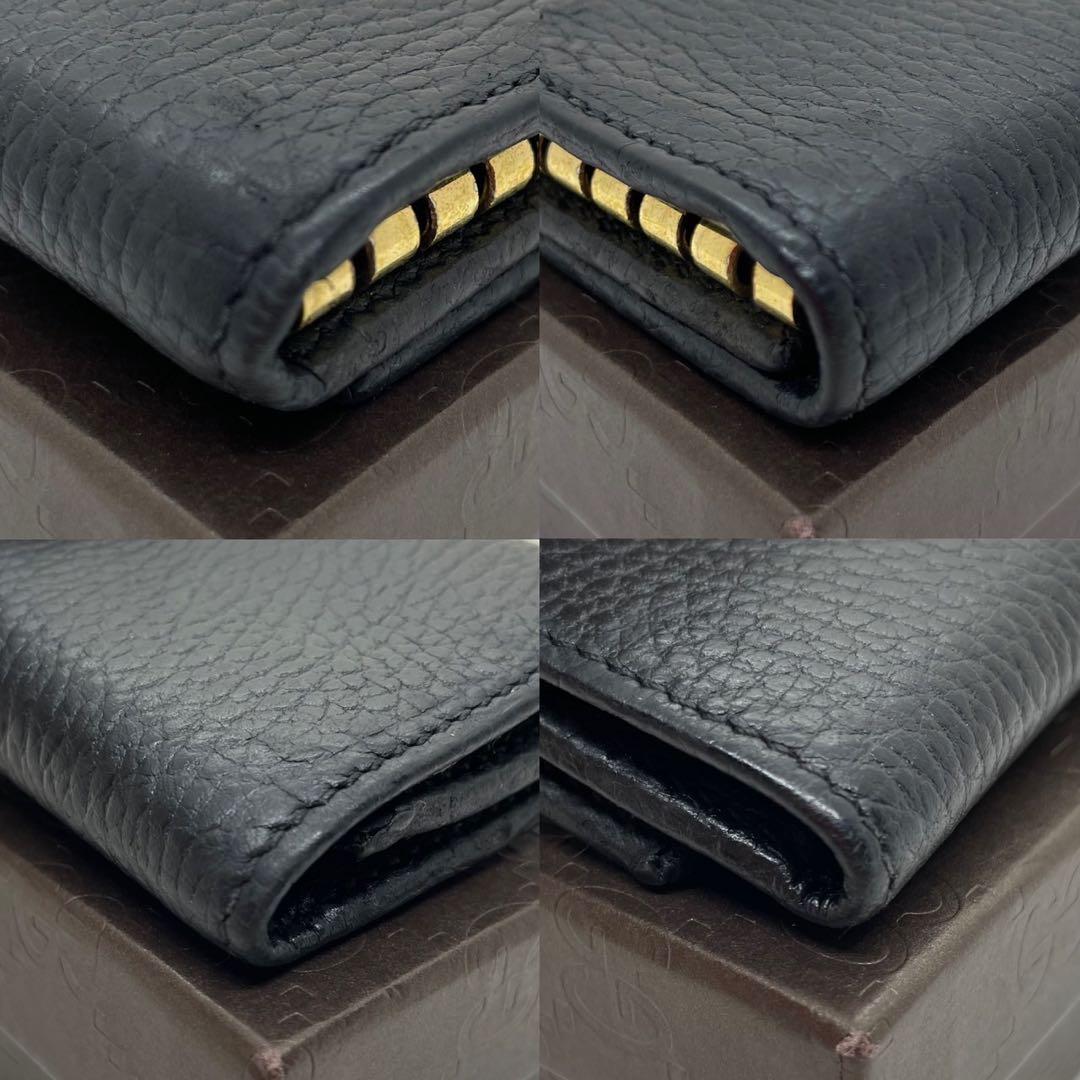 【美品/箱付き】グッチ 456118・0959 GGマーモント キーケース 黒