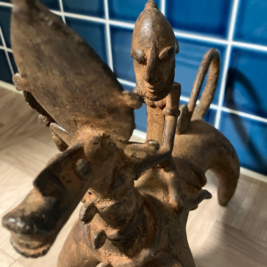 マリ共和国　ドゴン族金属製 オブジェ馬