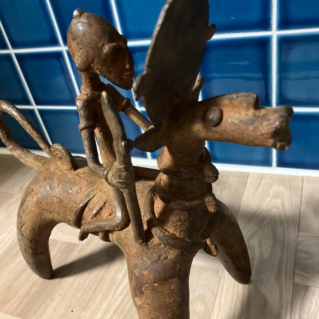 マリ共和国　ドゴン族金属製 オブジェ馬