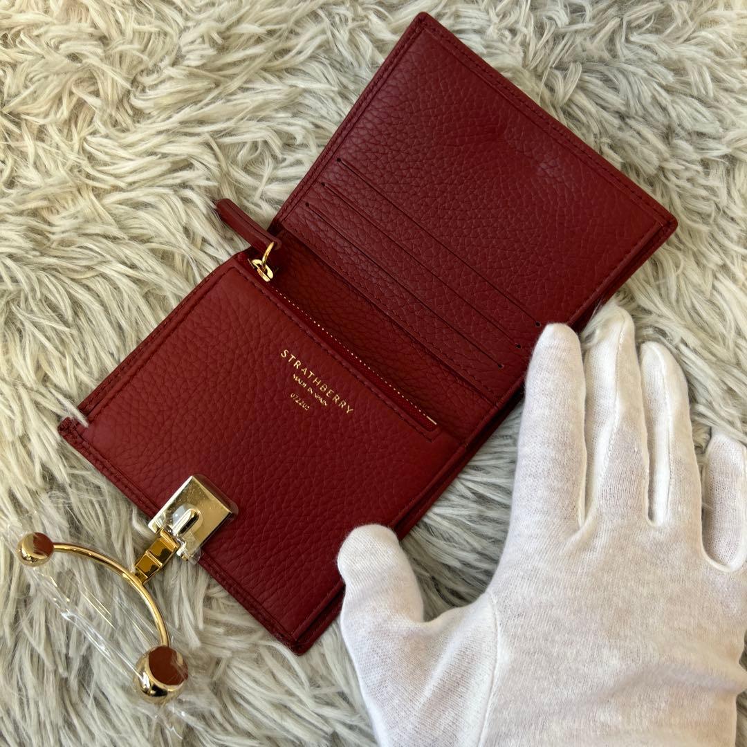 【新品】STRATHBERRY Crescent Wallet クラレット