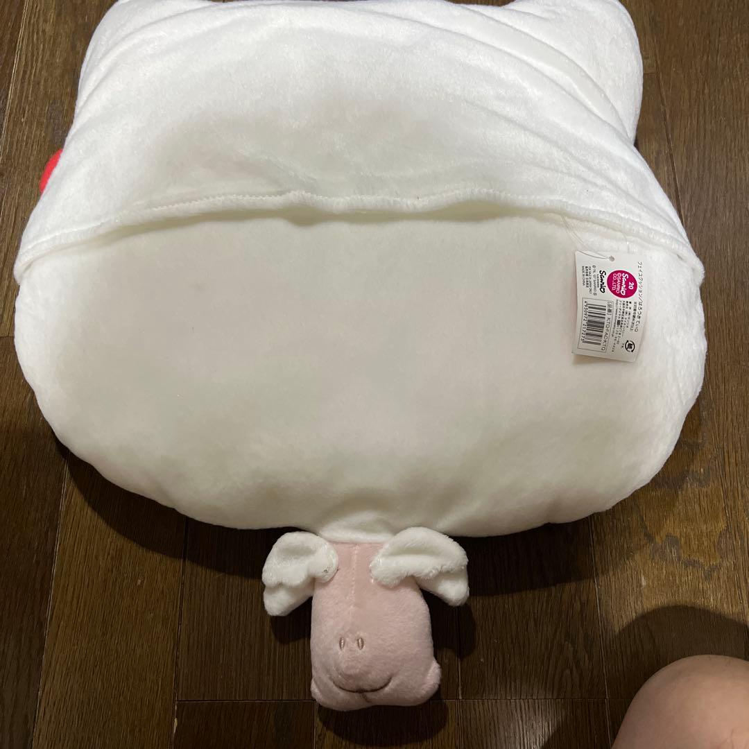 超レア・1970年代もの・はろうきてぃQ /キューピーとコラボ/顔型クッション