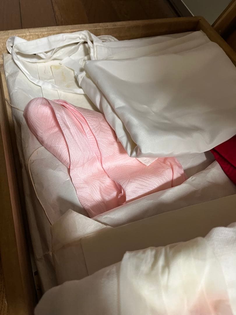 か*る様 【桐箱付】きものやまと振袖セット 黒・金・赤　梅柄　金帯