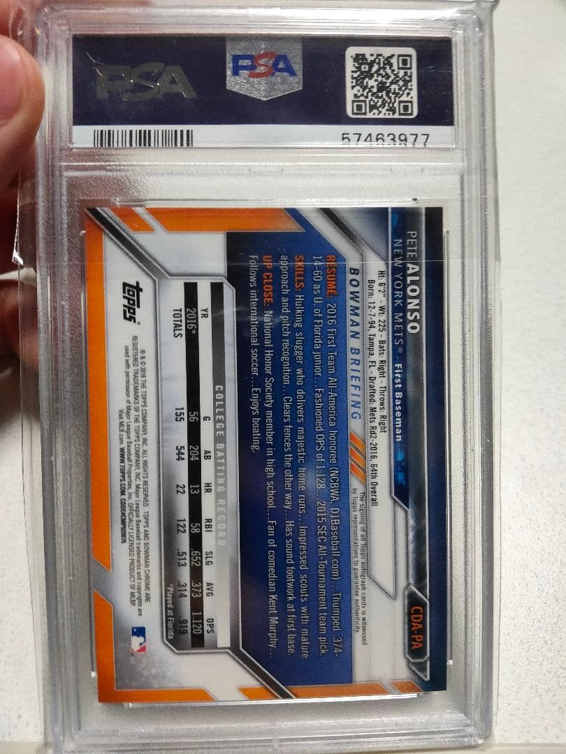 その他 Pete Alonso Bowman Topps MLB PSA
