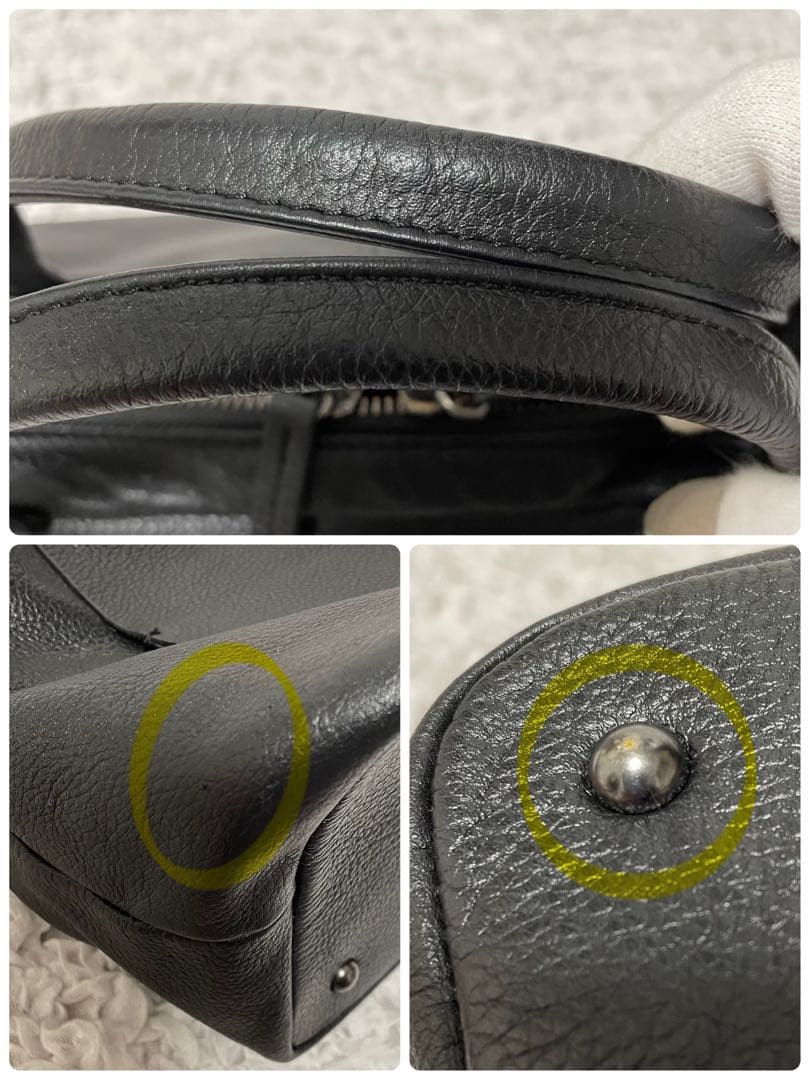 美品✨ear PAPILLONNER レザーフラップ2WAYバッグ S ブラック