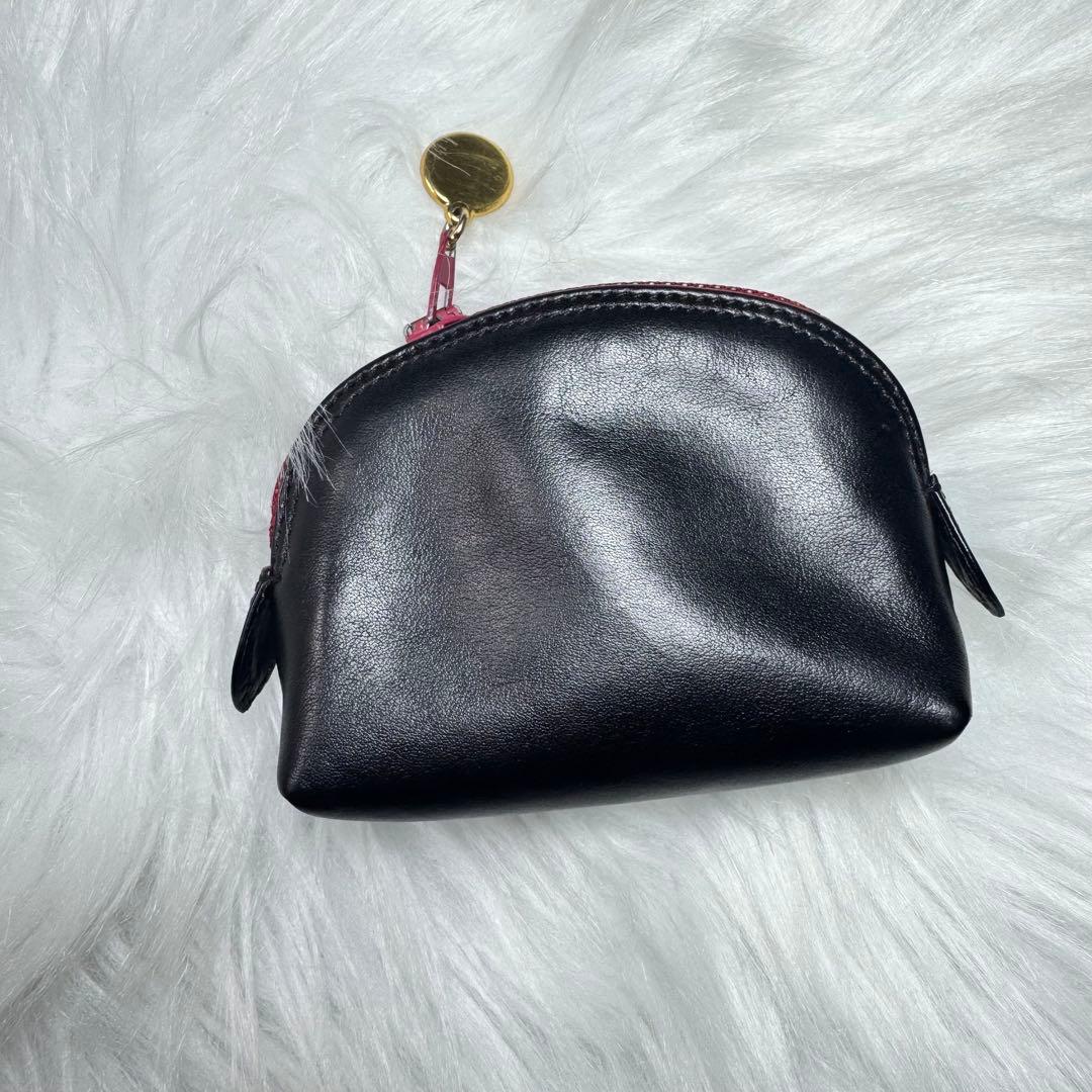 CHANEL シャネル　ケース　ポーチ　レザー　ブラック　黒　ビンテージ