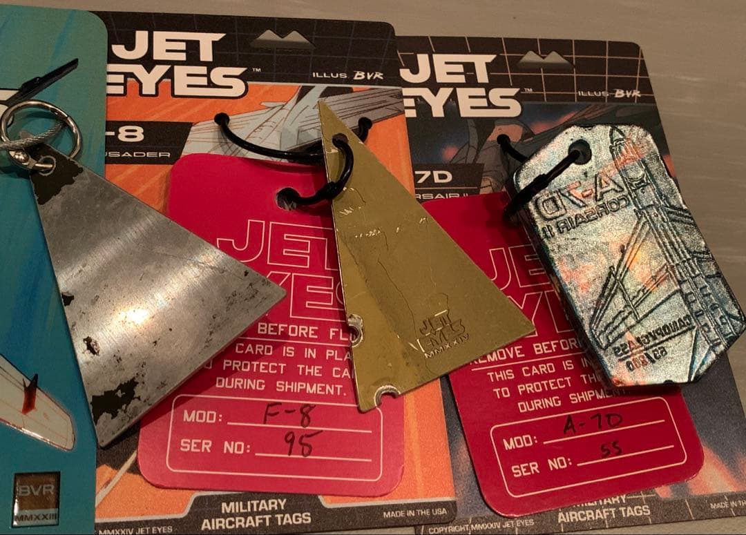 F-8 F-100 A-7タグ キーホルダー 3枚セット JETEYES
