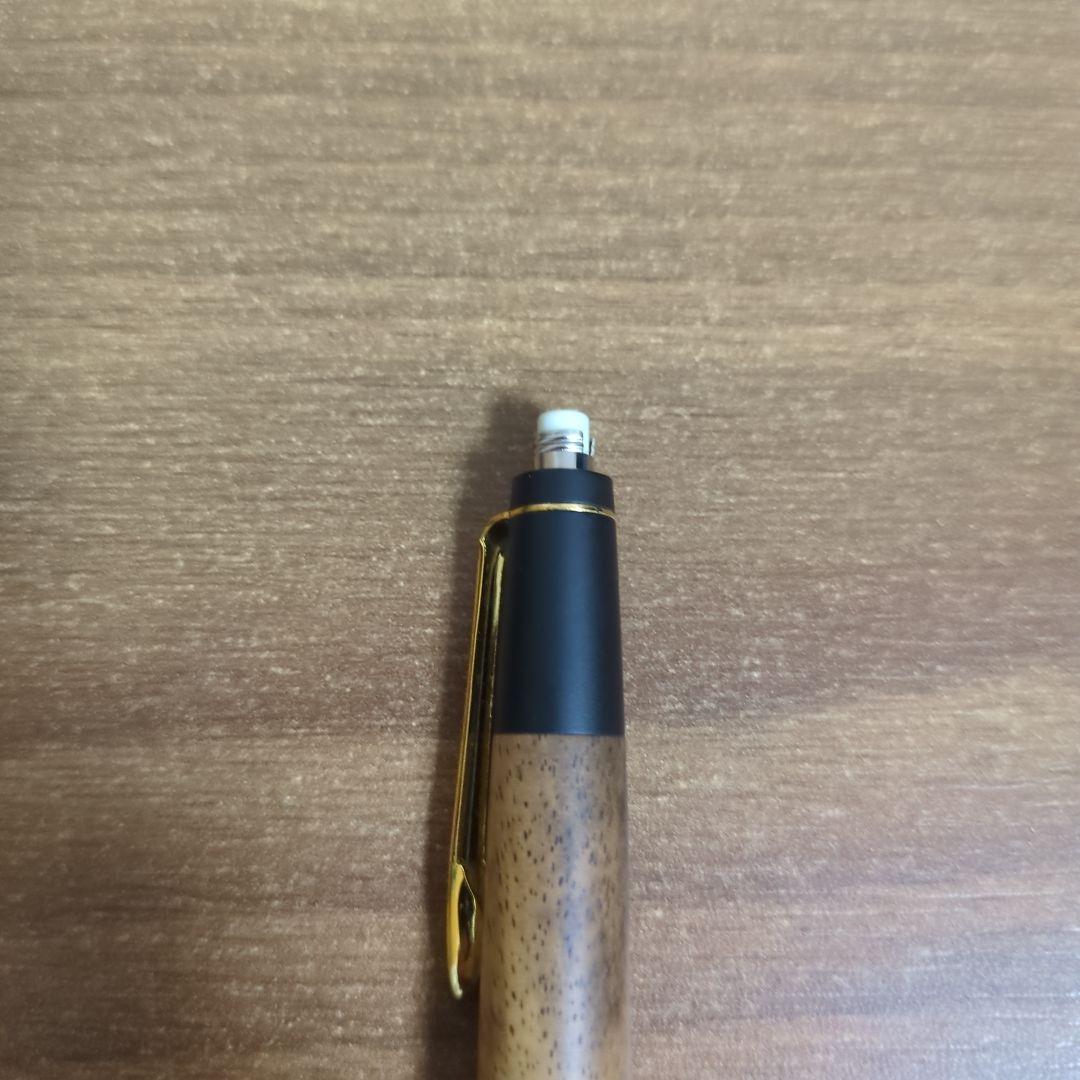【美品】野原工芸 特上黒柿 シャープペンシル 固定式口金有り おまけ付き