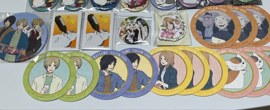 夏目友人帳　10周年　うつせみに結ぶ　缶バッジ　49点