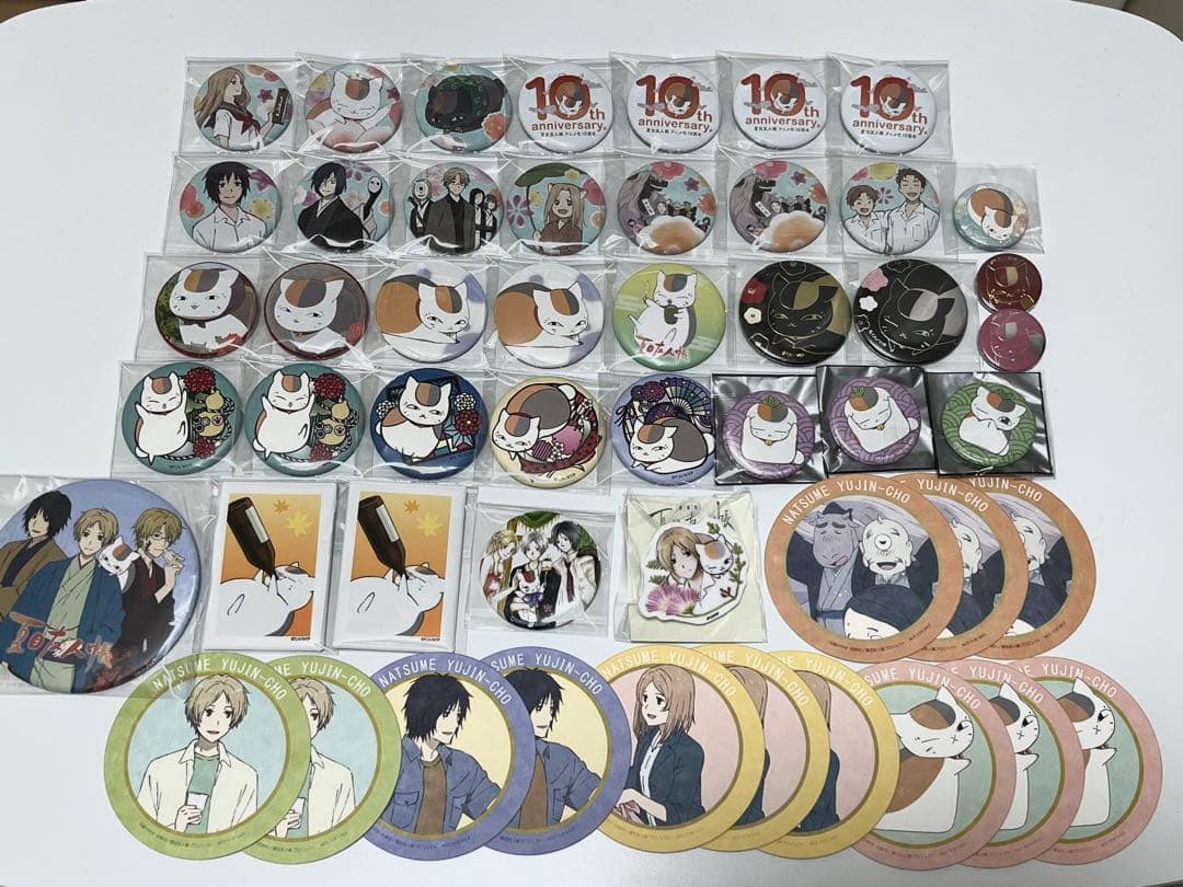 夏目友人帳　10周年　うつせみに結ぶ　缶バッジ　49点
