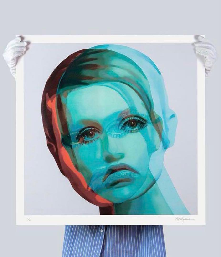 n*e様 葉山禎治 サイン入り シルクスクリーン DOUBLE TWIGGY E