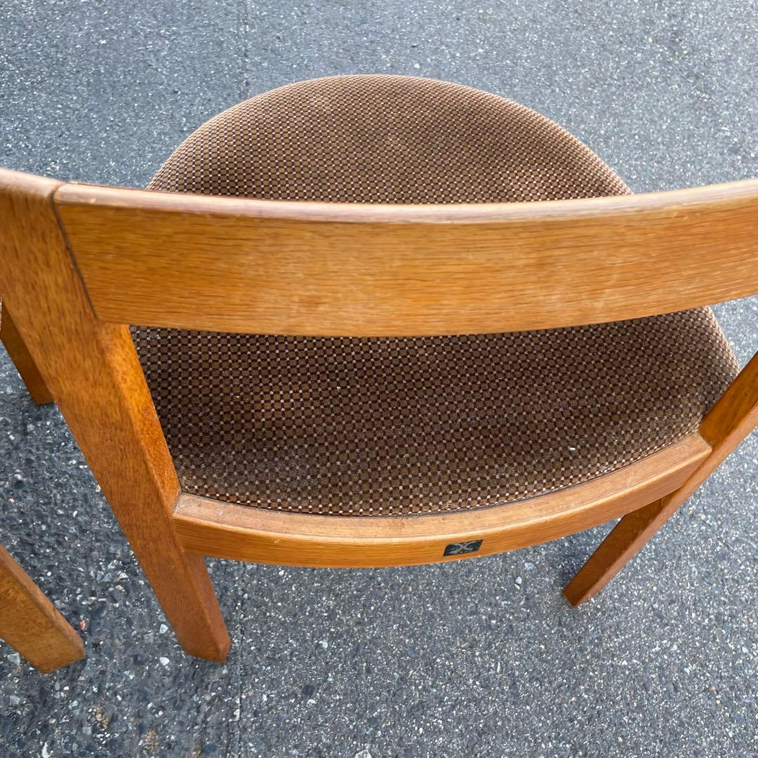 ② 天童木工　TENDO ベロア素材　木製　椅子　2脚　ダイニング　コレクション