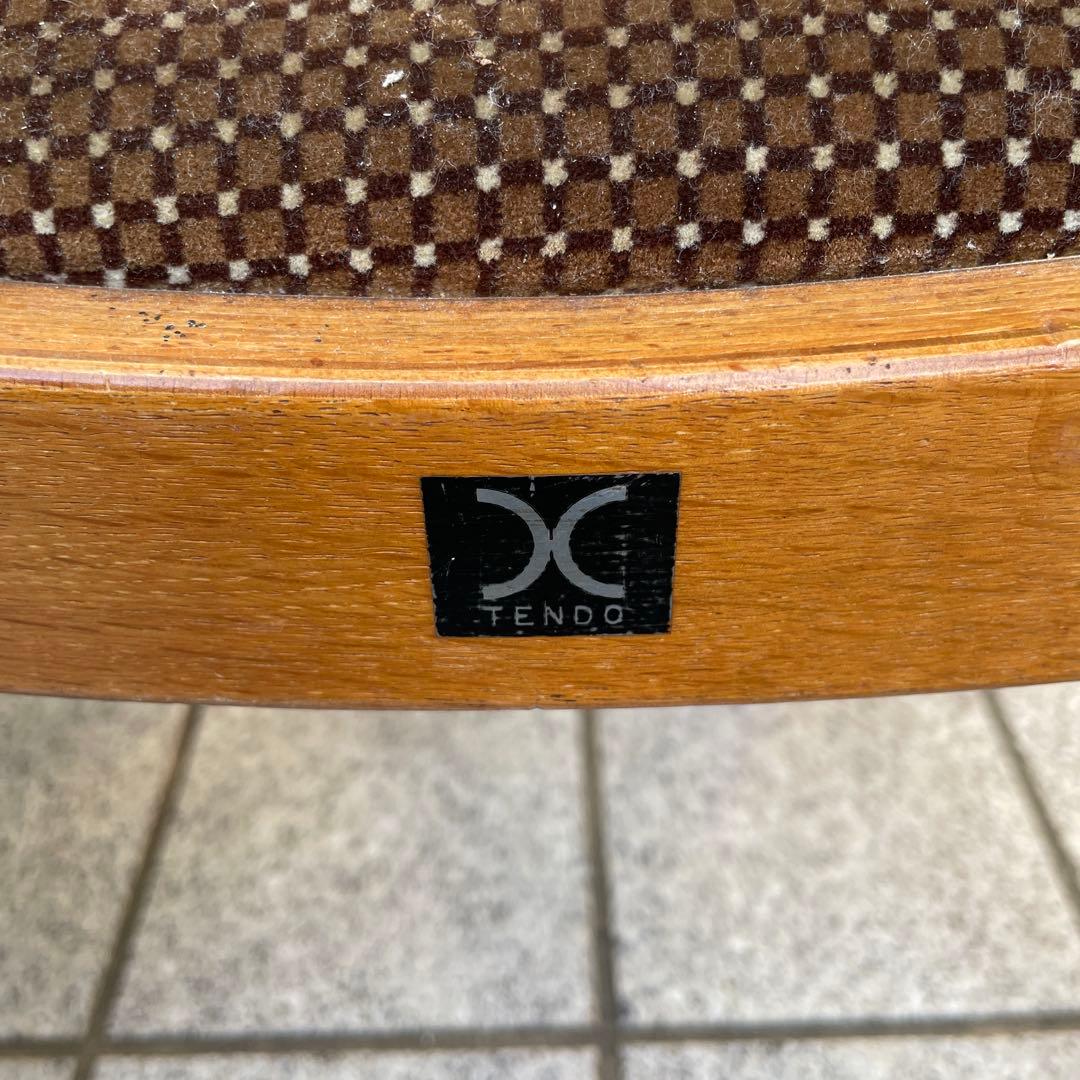 ② 天童木工　TENDO ベロア素材　木製　椅子　2脚　ダイニング　コレクション