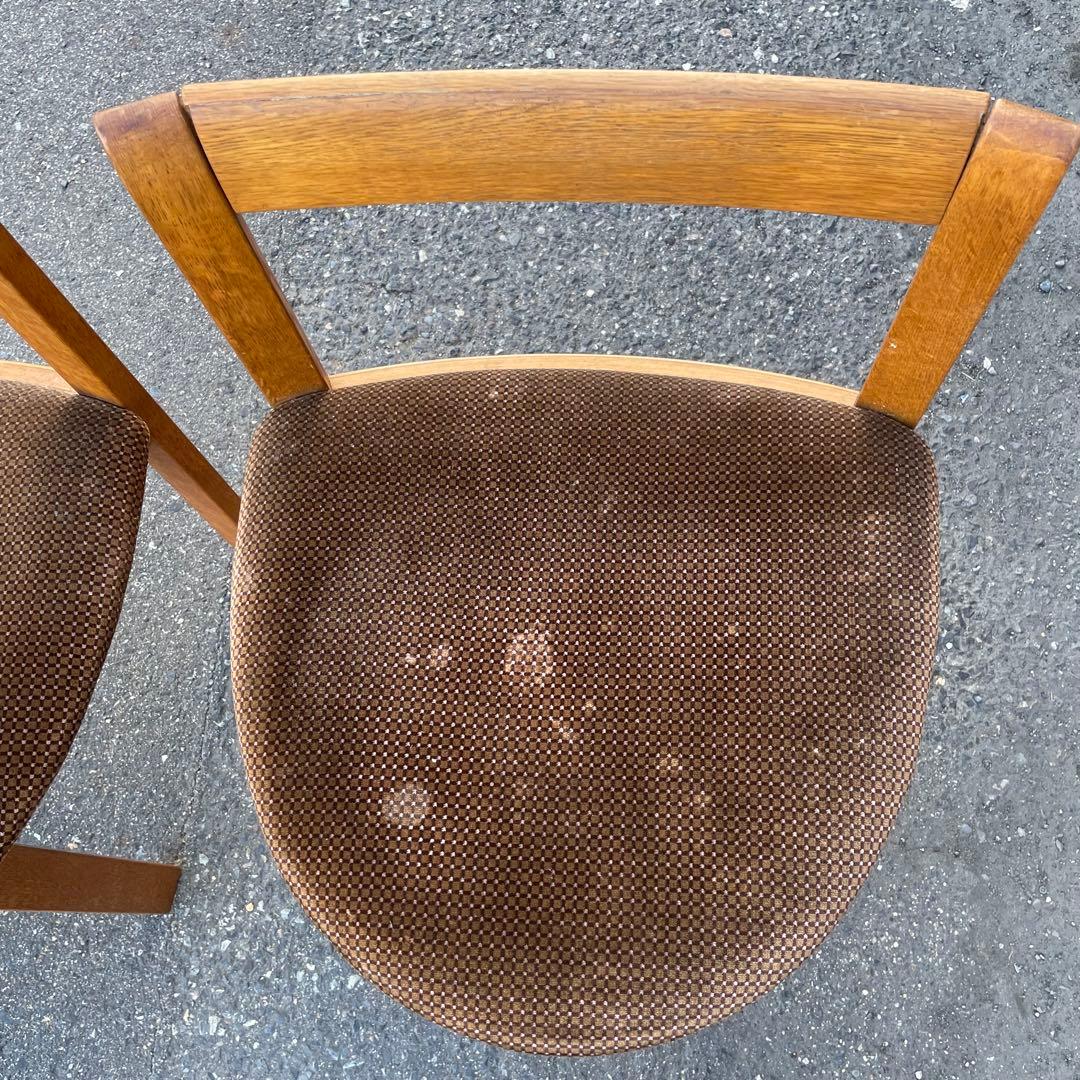 ② 天童木工　TENDO ベロア素材　木製　椅子　2脚　ダイニング　コレクション