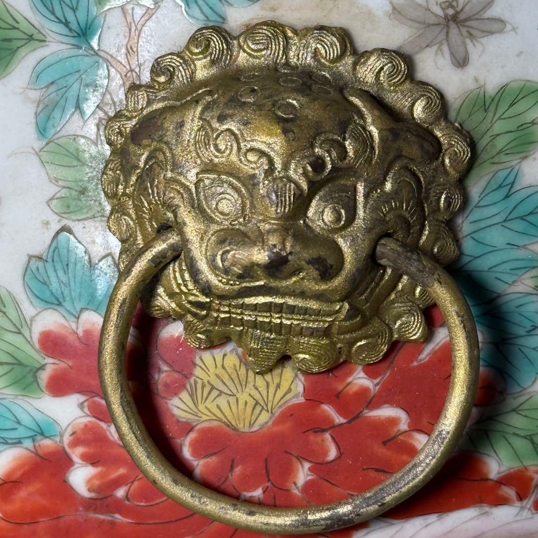 明治時代　肥碟山信甫造　ランプスタンド　高さ57cm　名品　有田焼　里帰り品