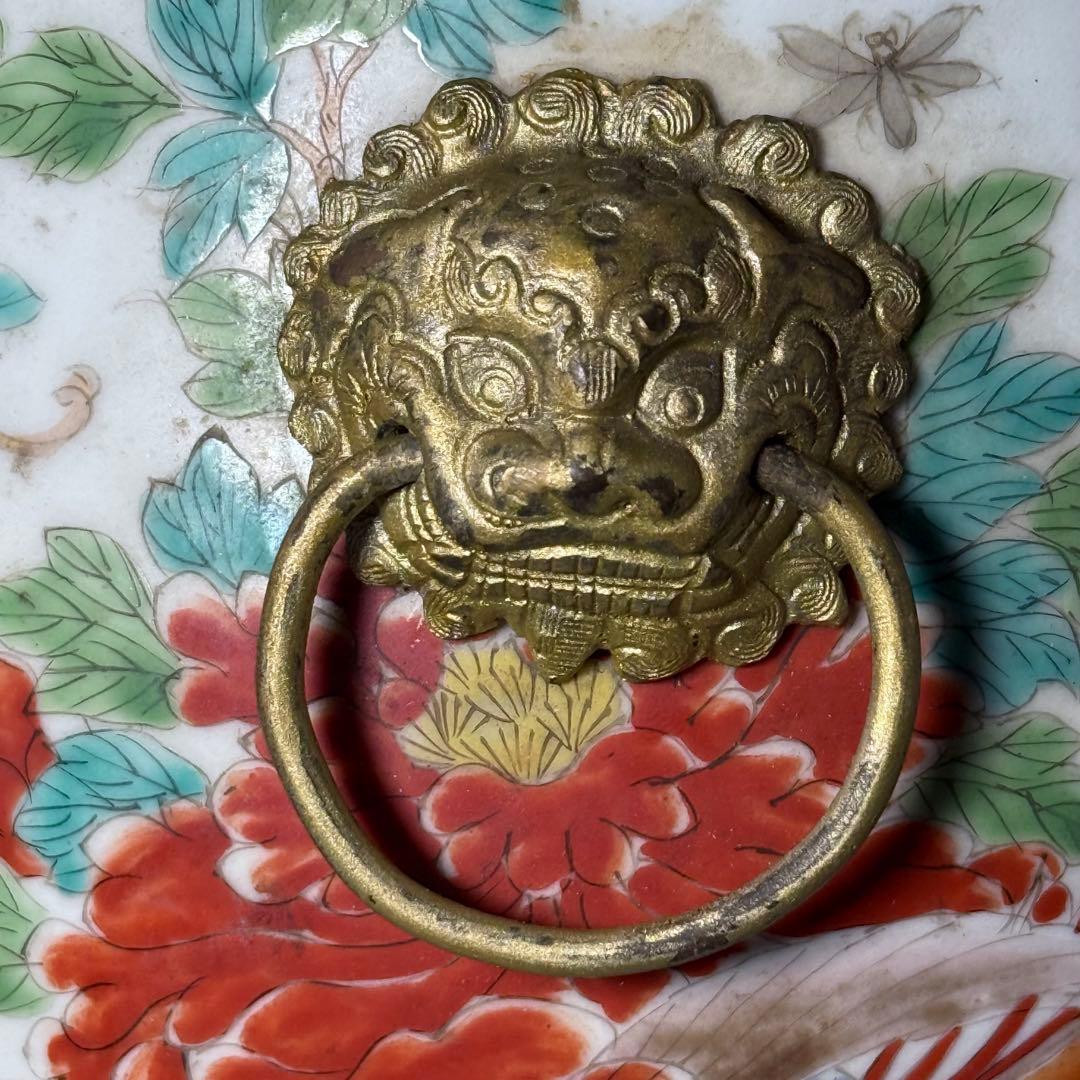 明治時代　肥碟山信甫造　ランプスタンド　高さ57cm　名品　有田焼　里帰り品