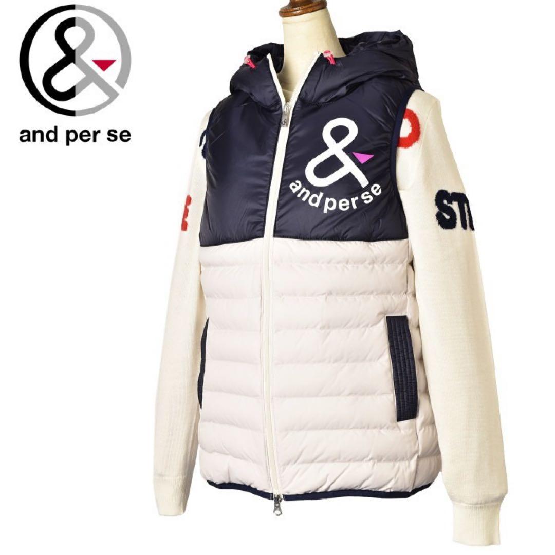 ⭐︎ぱんだ⭐︎and per se フード付きノースリーブダウンジャケット