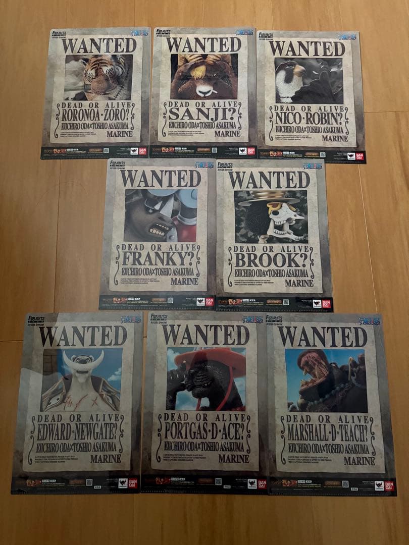 【貴重】ONE PIECE　朝隈俊男　コラボ　　限定クリアファイル　全8種類