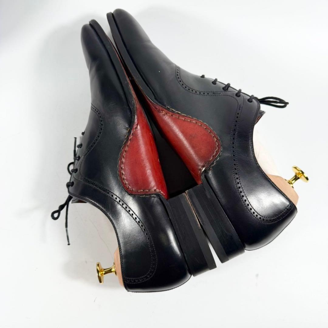 【美品】MAGNANNI マグナーニ　ホールカット（42）オパンケ製法　革靴　黒