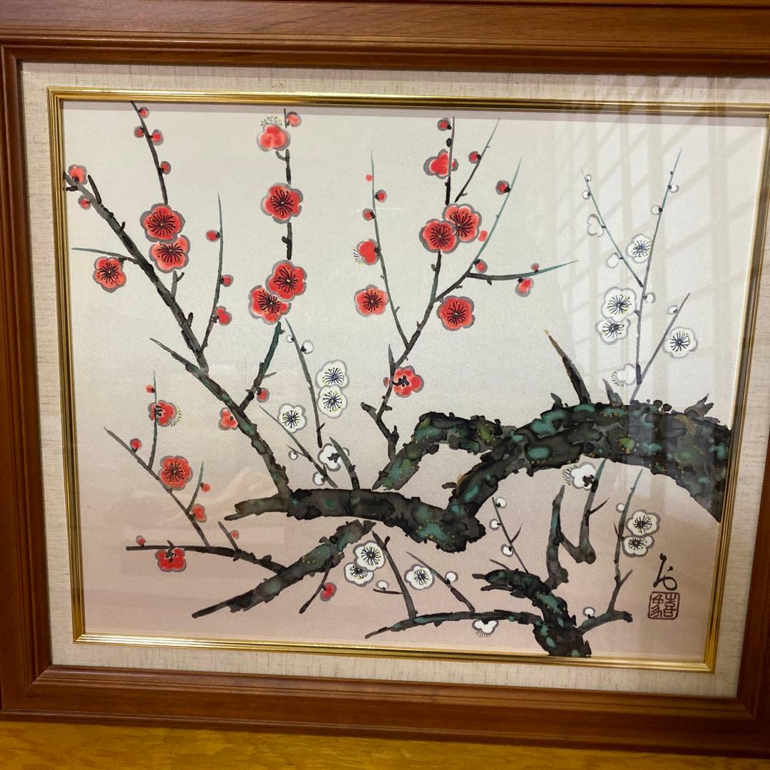 紅白梅絵画　　小野喜象作品Excel Human エクセルヒューマン