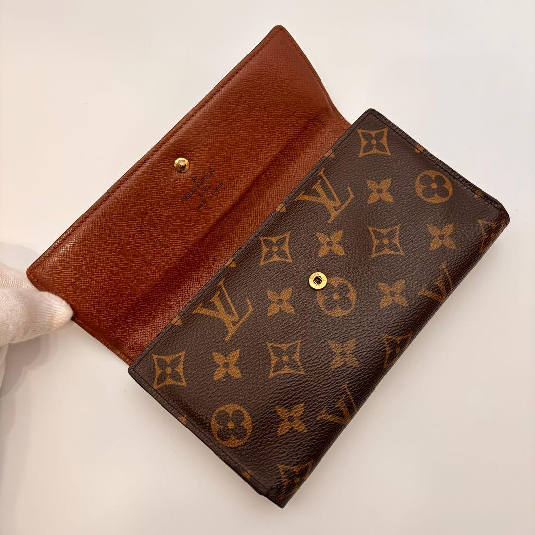 【鑑定済み】ルイヴィトン✨モノグラム✨3つ折り財布 インターナショナル 長財布