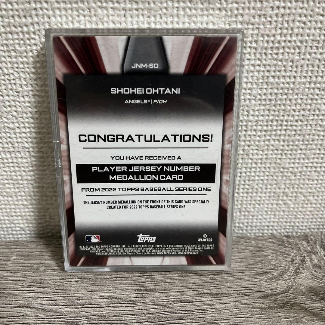 大谷翔平 2022 トップス メダリオンカード ジャージナンバー Topps